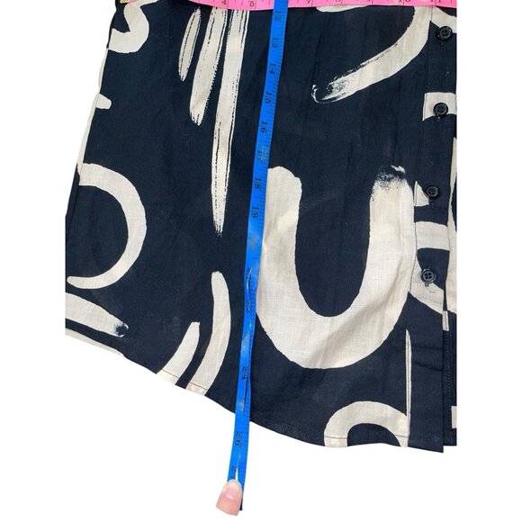 Seven Wonders York Shirt Womens Size 8 Black Sand Exclusive Oversized Blouse - Picture 8 of 12